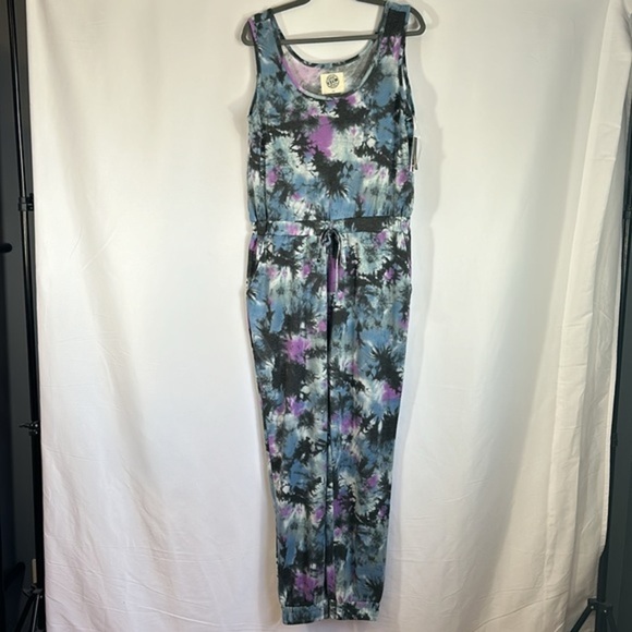 Warehouse One Galaxy Tie-Dye Jumpsuit NWT - Picture 1 of 12